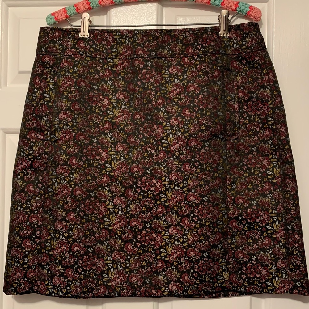 Loft Floral Embroidered Skirt